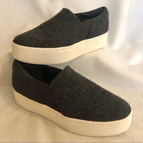 New Vince Warren Flannel Slip On Platform Sneakers - Picture 7 of 16